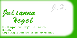 julianna hegel business card